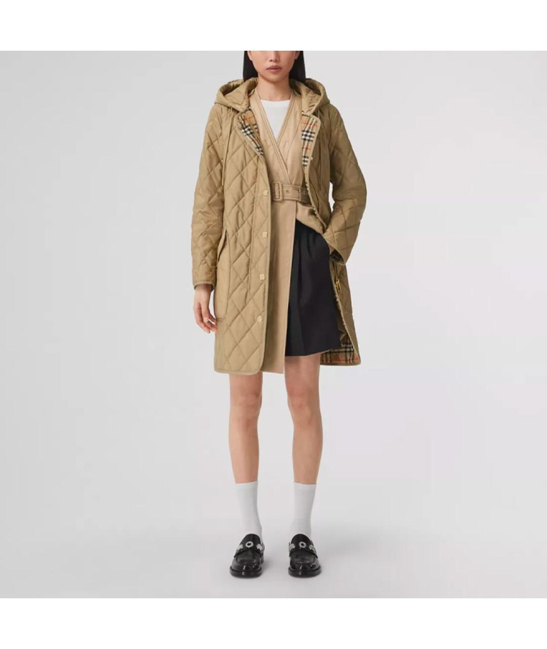 BURBERRY Бежевое пальто, фото 3