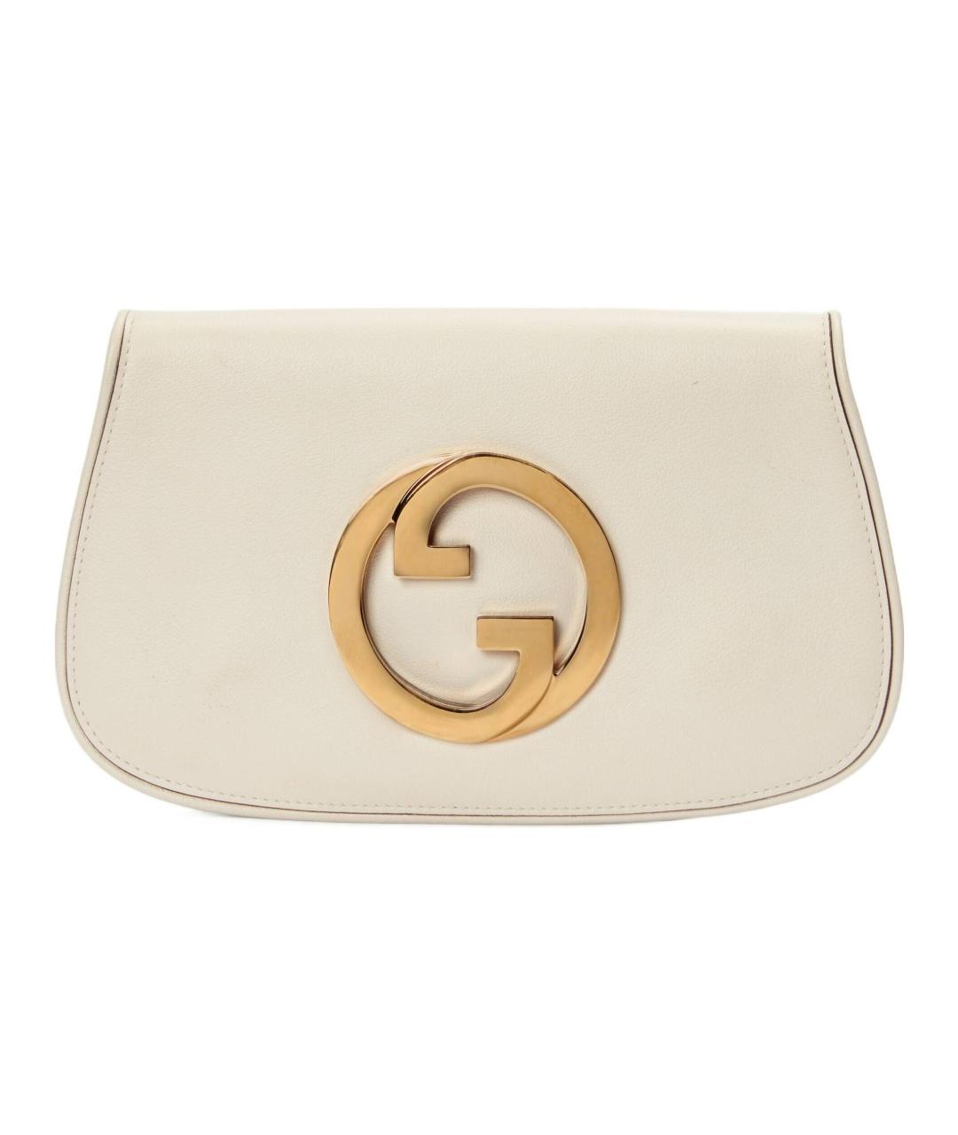 GUCCI Белая кожаная сумка через плечо, фото 2