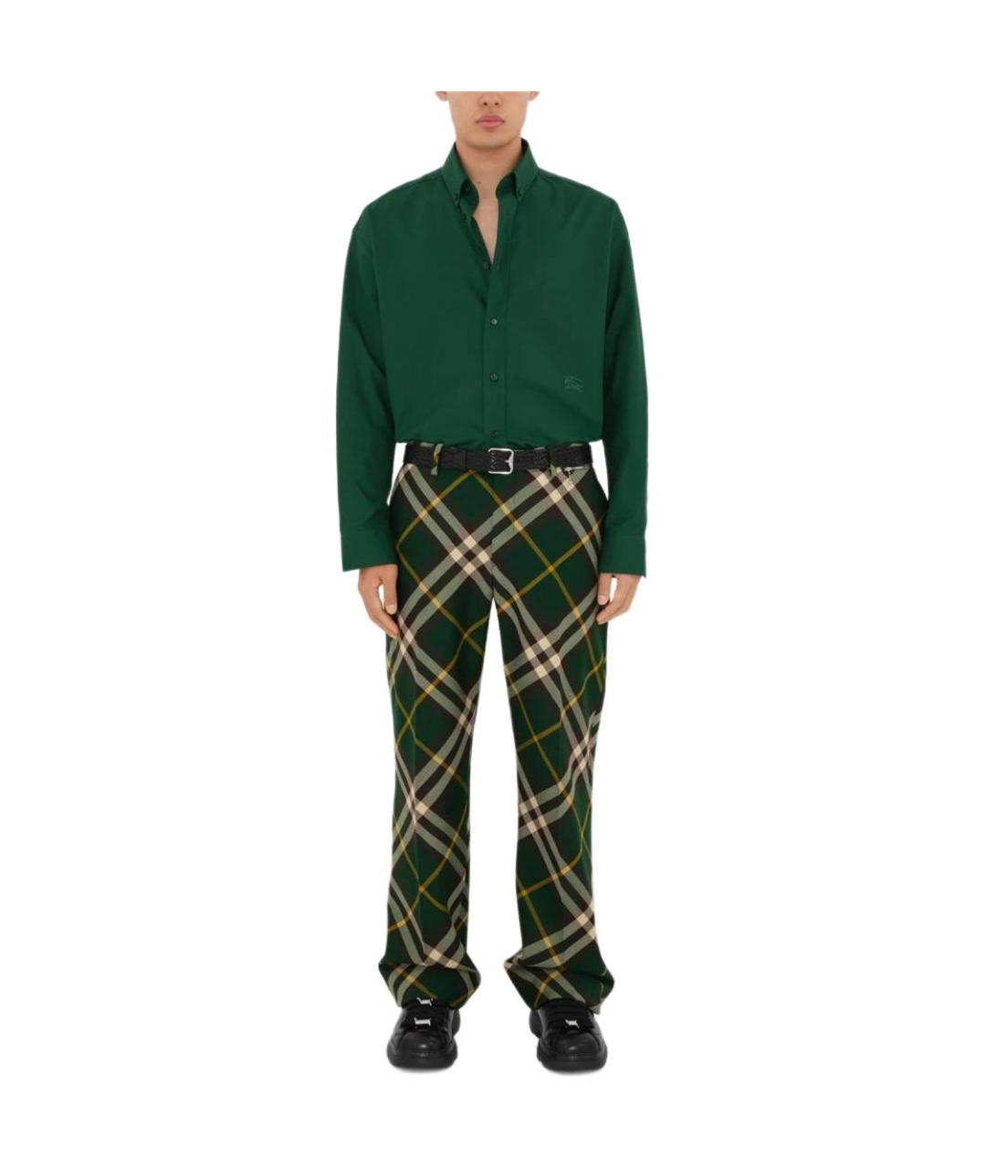 BURBERRY Зеленая классическая рубашка, фото 3