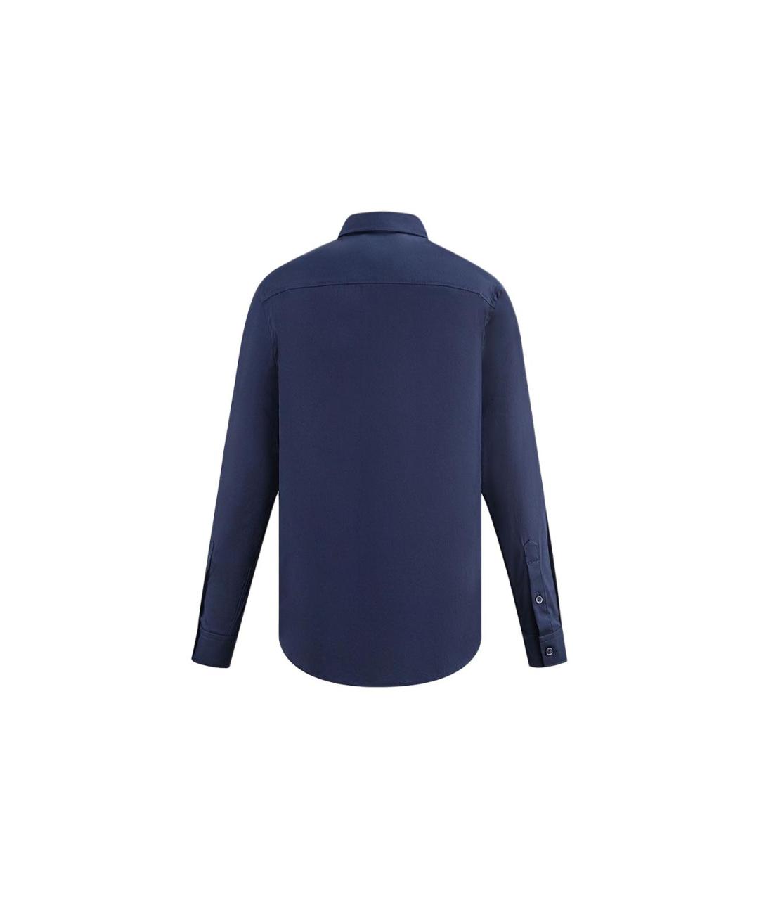 BURBERRY Синяя хлопковая кэжуал рубашка, фото 4