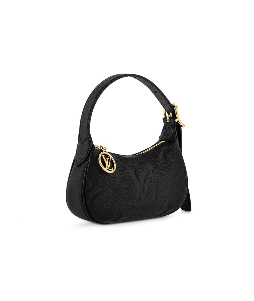 LOUIS VUITTON Черная кожаная сумка с короткими ручками, фото 2