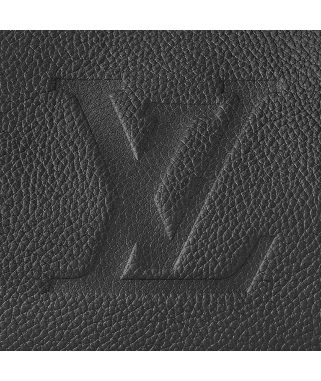 LOUIS VUITTON Черная кожаная сумка с короткими ручками, фото 5