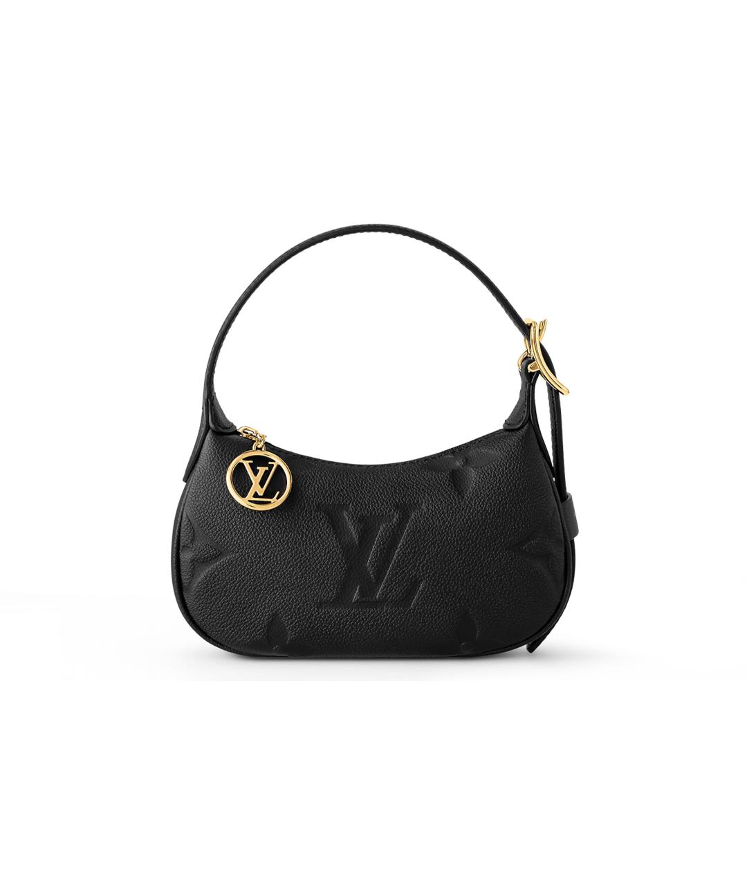 LOUIS VUITTON Черная кожаная сумка с короткими ручками, фото 7