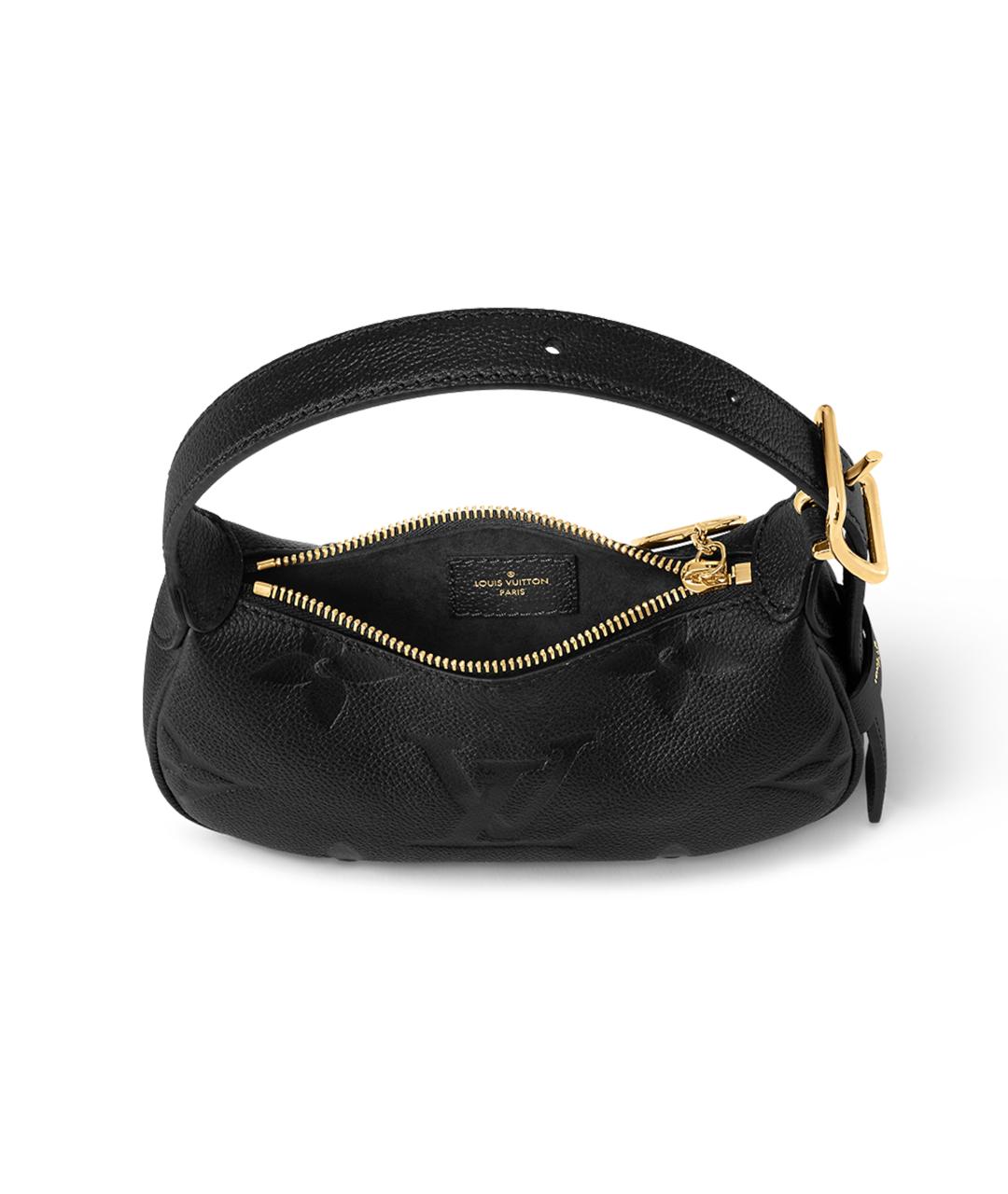 LOUIS VUITTON Черная кожаная сумка с короткими ручками, фото 4