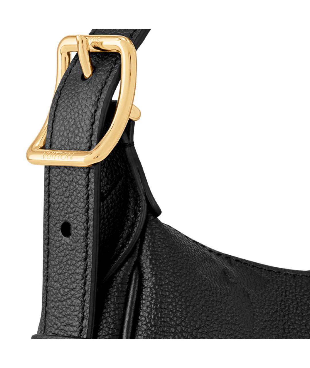 LOUIS VUITTON Черная кожаная сумка с короткими ручками, фото 6