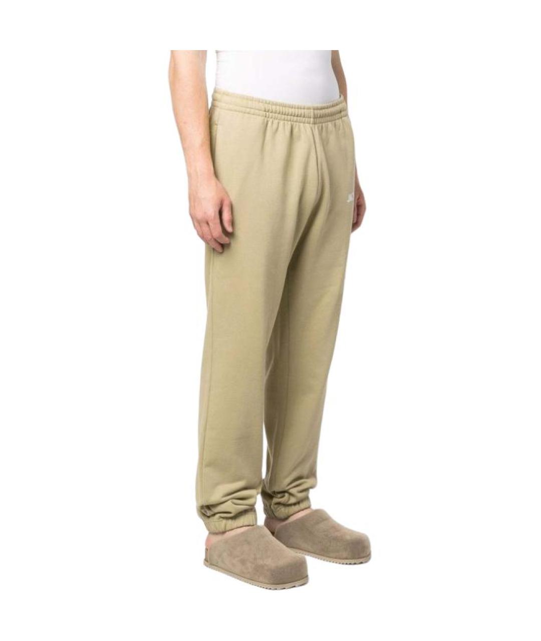 JACQUEMUS Бежевые хлопковые повседневные брюки, фото 3