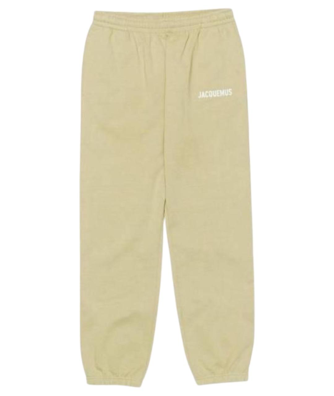 JACQUEMUS Бежевые хлопковые повседневные брюки, фото 1