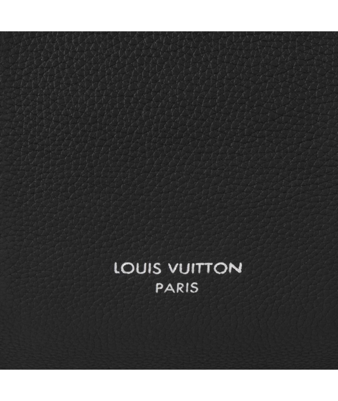 LOUIS VUITTON Черный кожаный портфель, фото 5