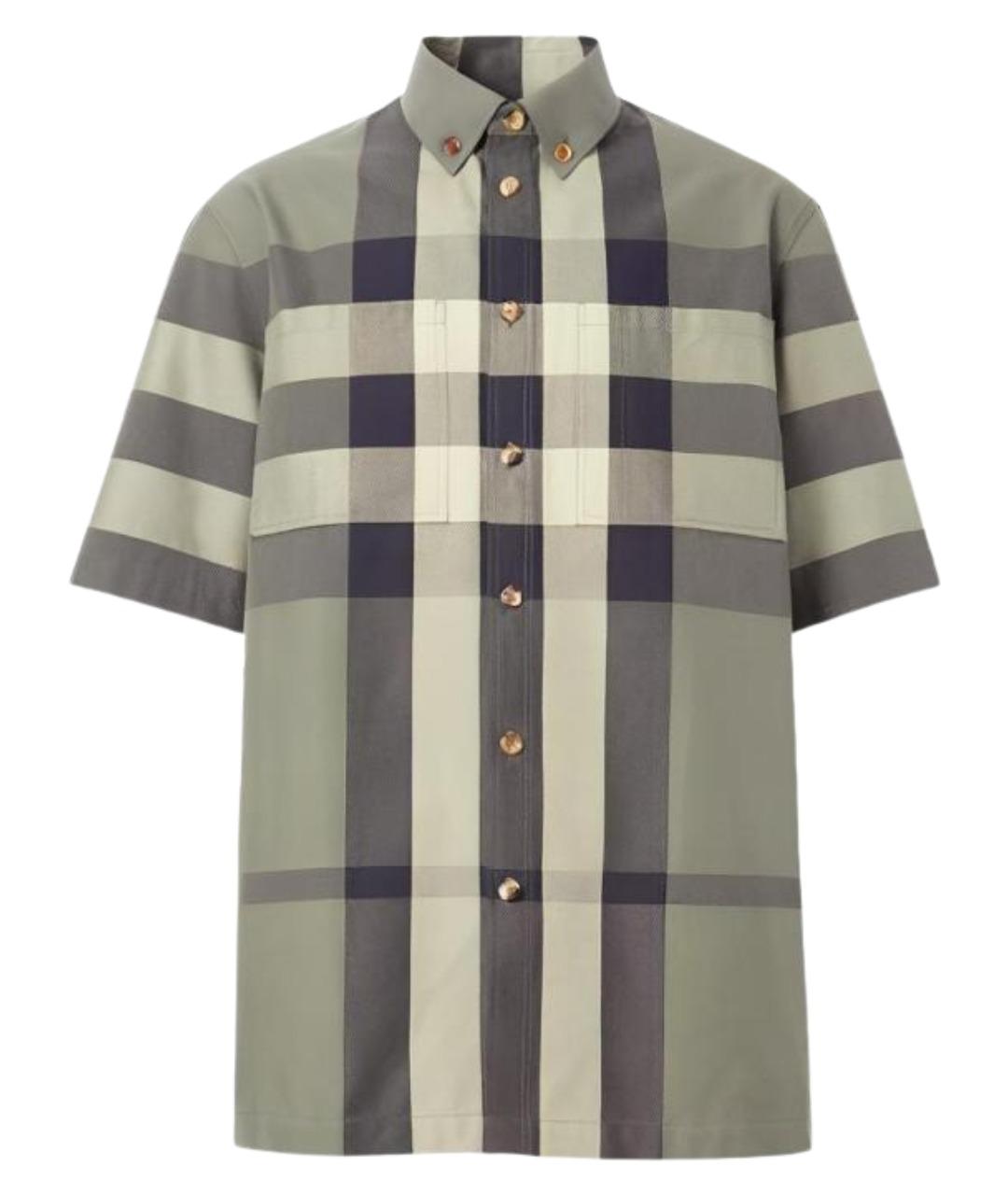 BURBERRY Зеленая хлопковая кэжуал рубашка, фото 1