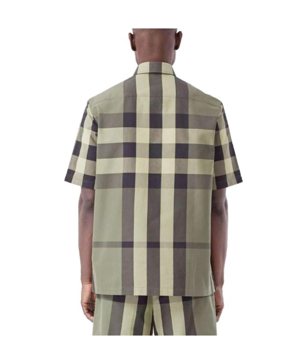 BURBERRY Зеленая хлопковая кэжуал рубашка, фото 3