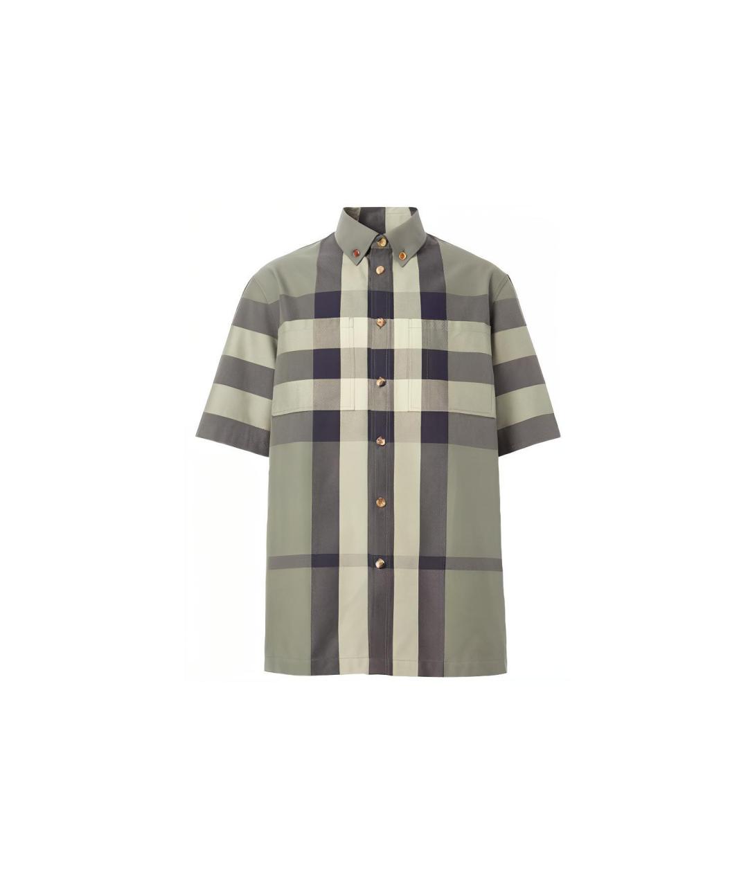 BURBERRY Зеленая хлопковая кэжуал рубашка, фото 6