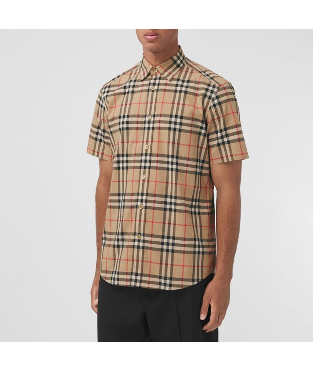 BURBERRY Бежевая классическая рубашка, фото 4