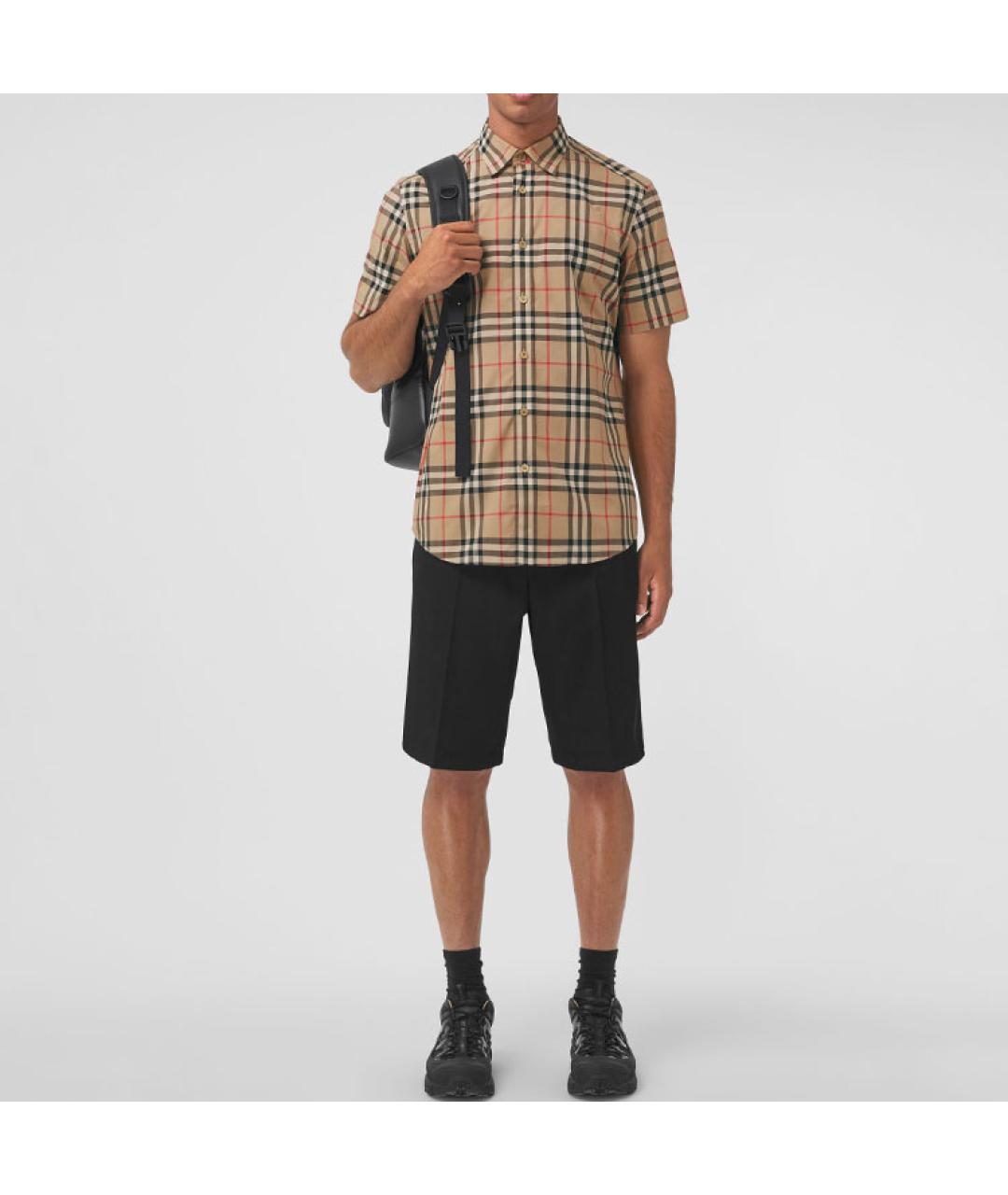 BURBERRY Бежевая классическая рубашка, фото 3