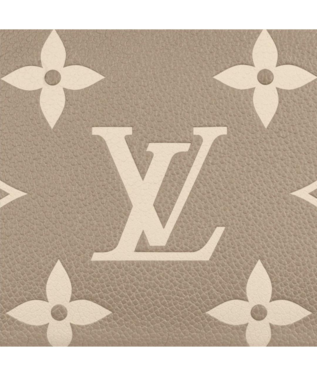 LOUIS VUITTON Бежевая кожаная косметичка, фото 5
