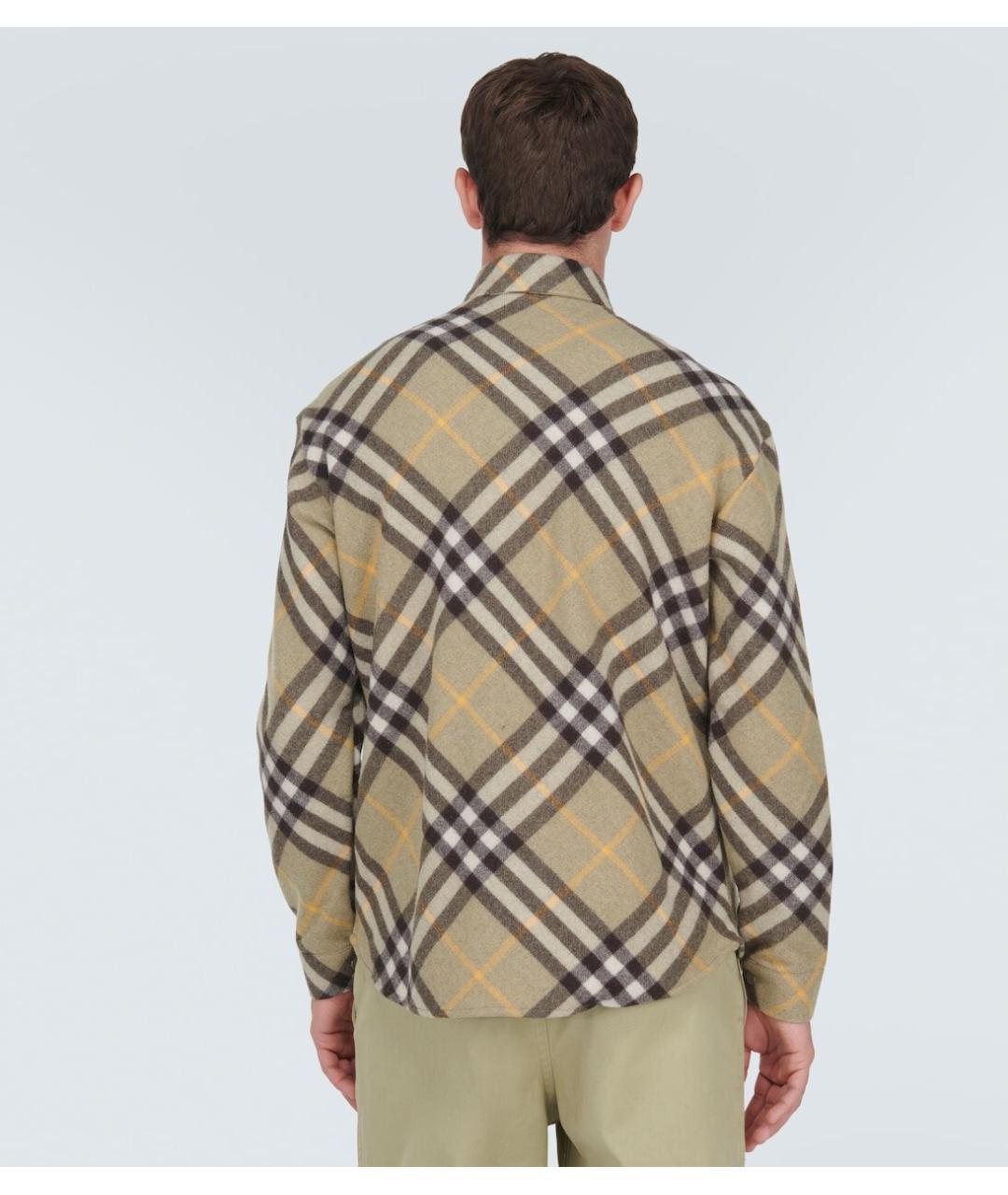 BURBERRY Коричневая хлопковая кэжуал рубашка, фото 2