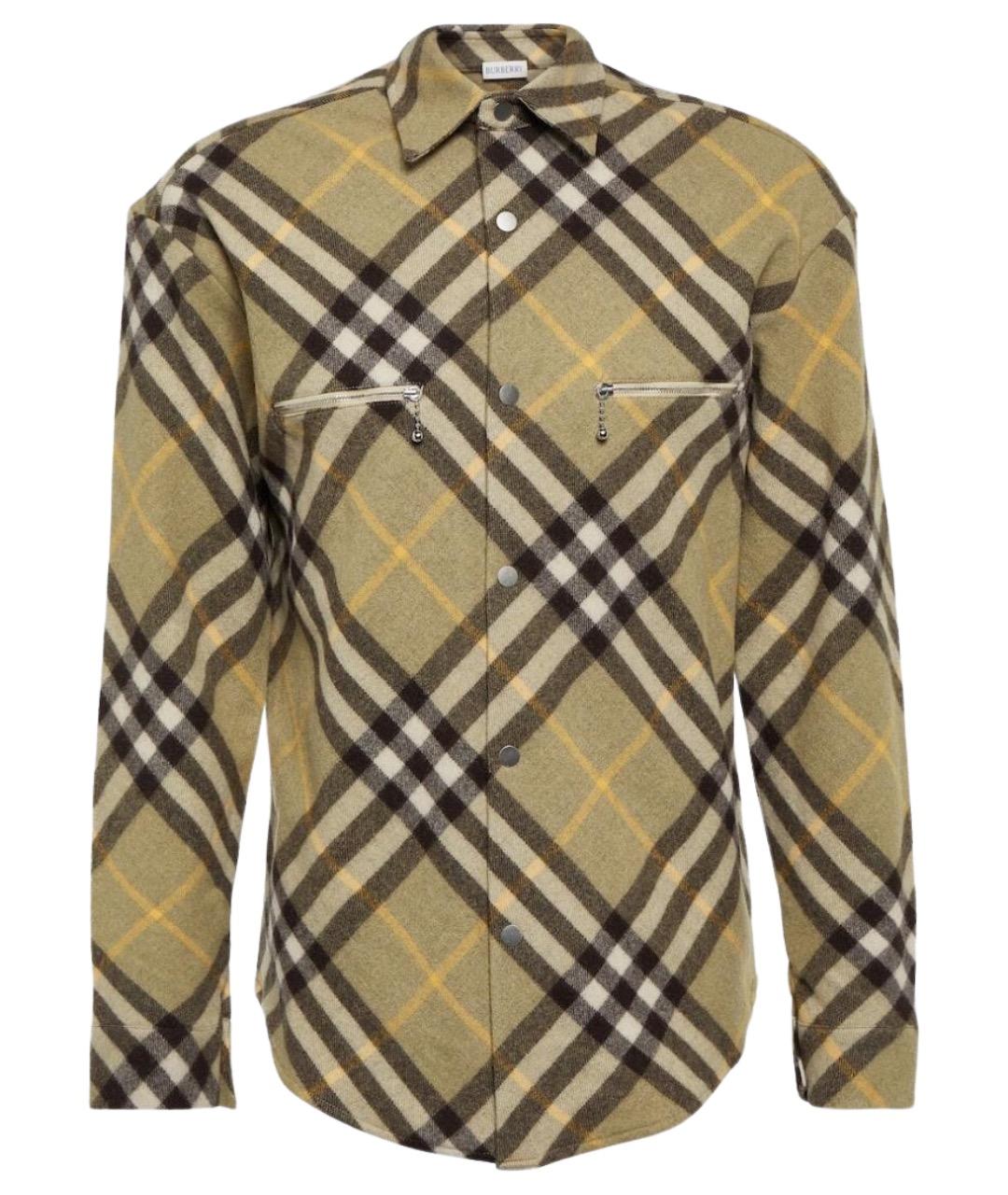 BURBERRY Коричневая хлопковая кэжуал рубашка, фото 1