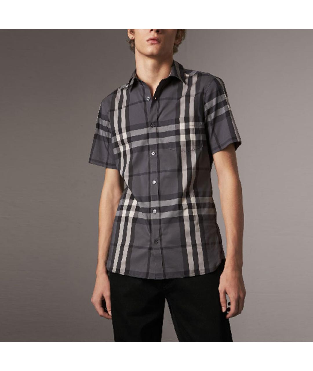 BURBERRY Серая хлопковая футболка, фото 8