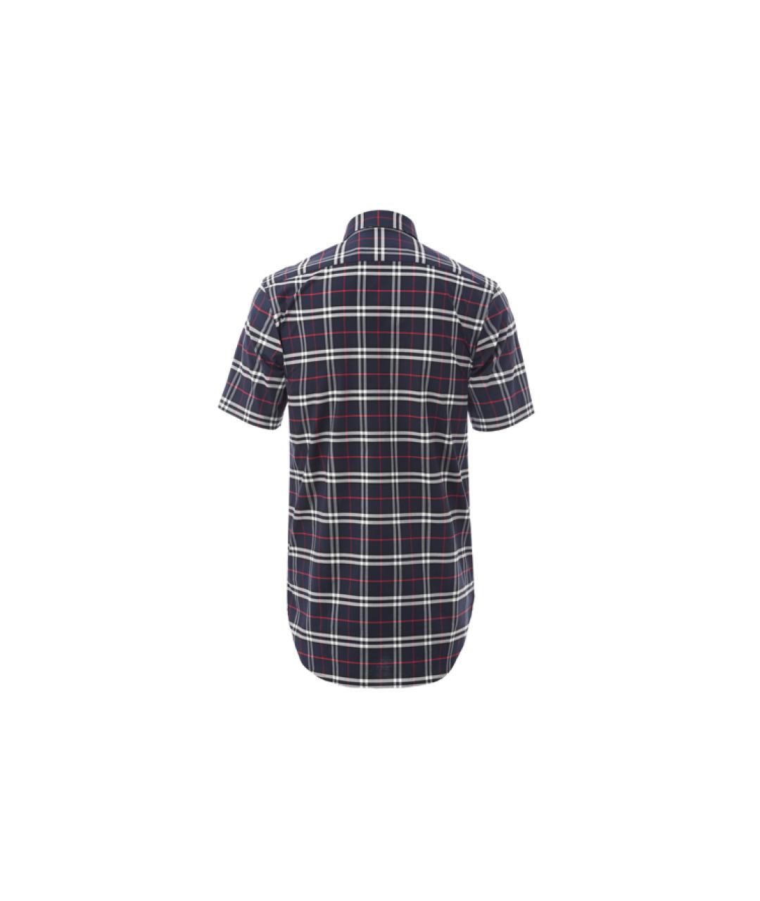 BURBERRY Темно-синяя хлопковая классическая рубашка, фото 4
