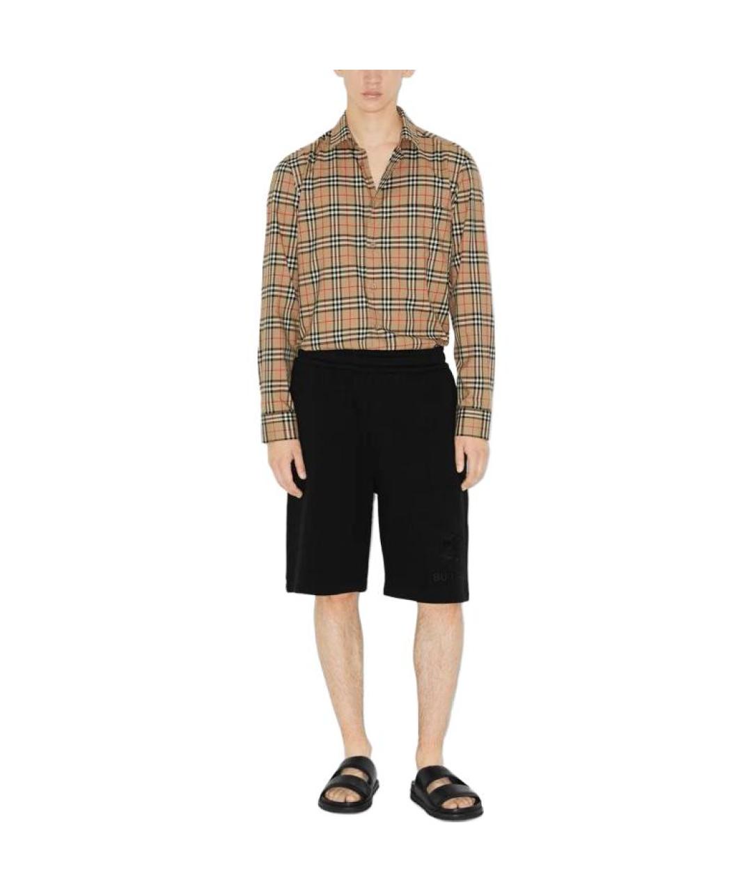 BURBERRY Бежевая хлопковая классическая рубашка, фото 3