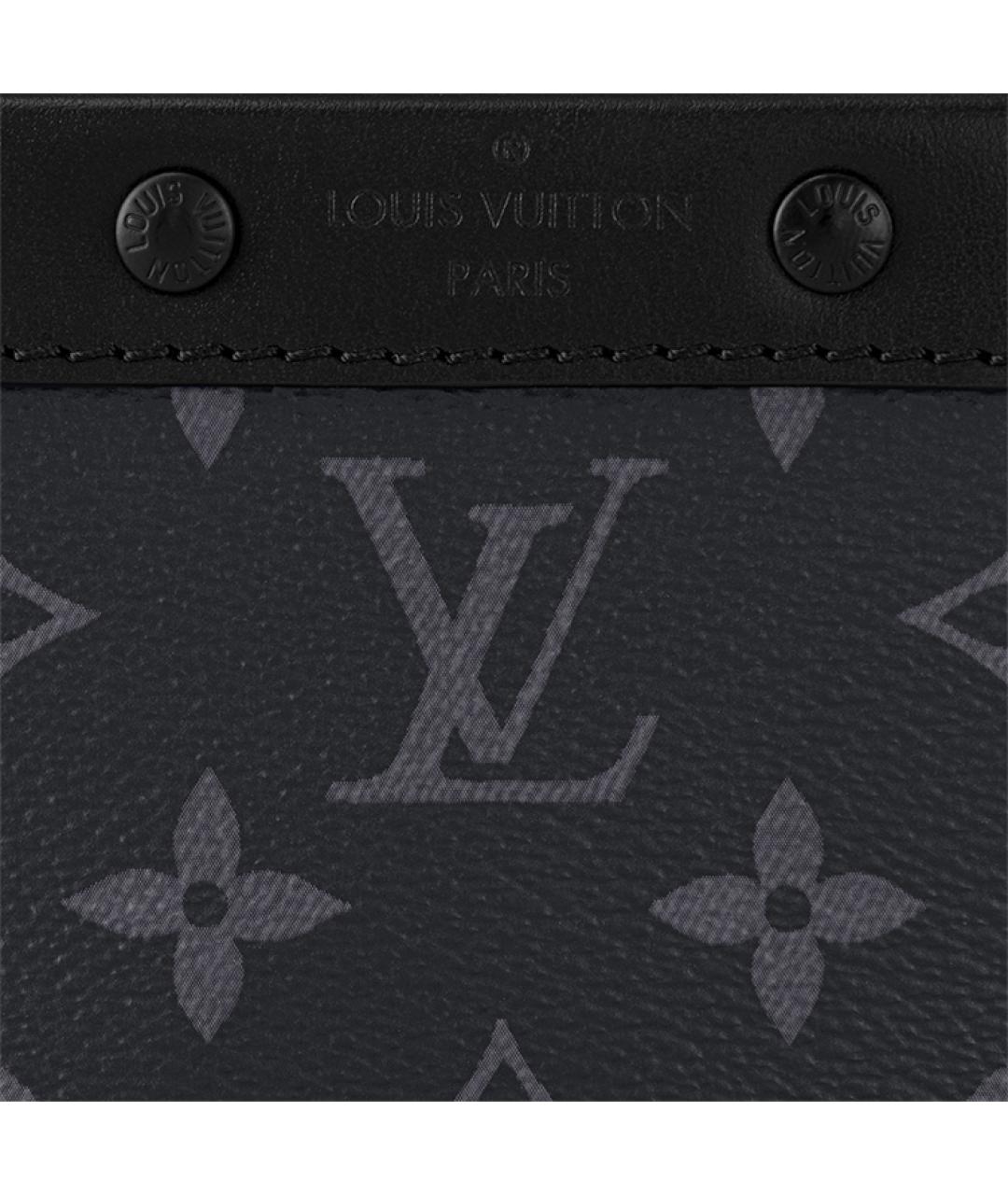LOUIS VUITTON Черная кожаная сумка на плечо, фото 5