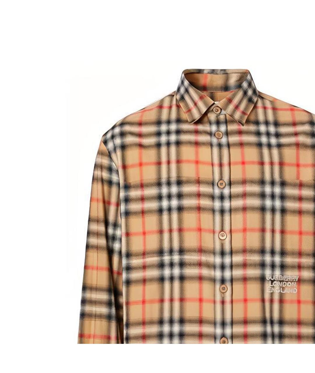 BURBERRY Бежевая классическая рубашка, фото 5