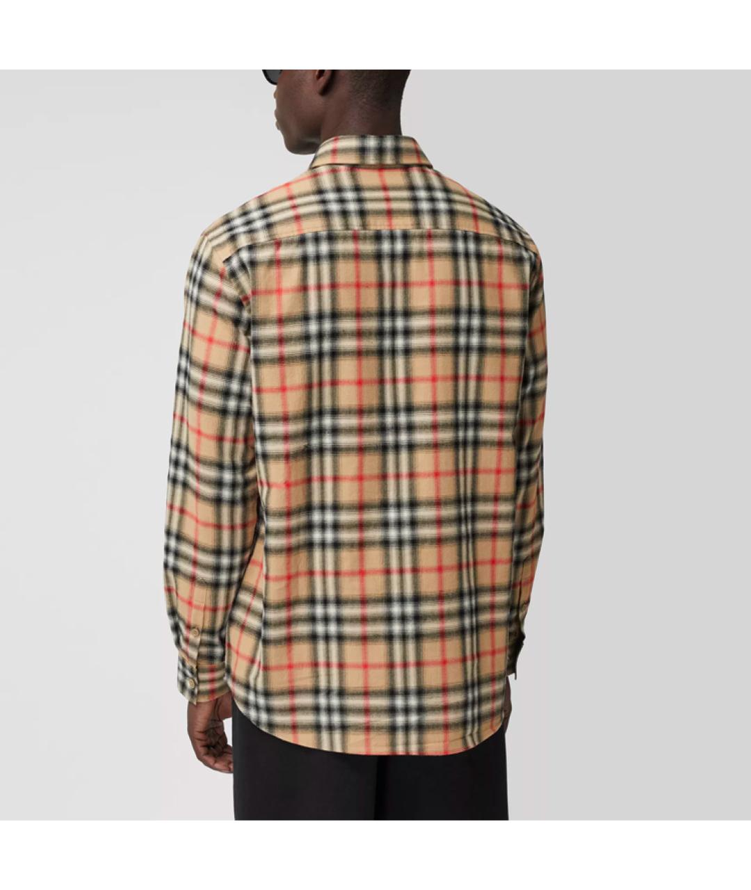 BURBERRY Бежевая классическая рубашка, фото 3
