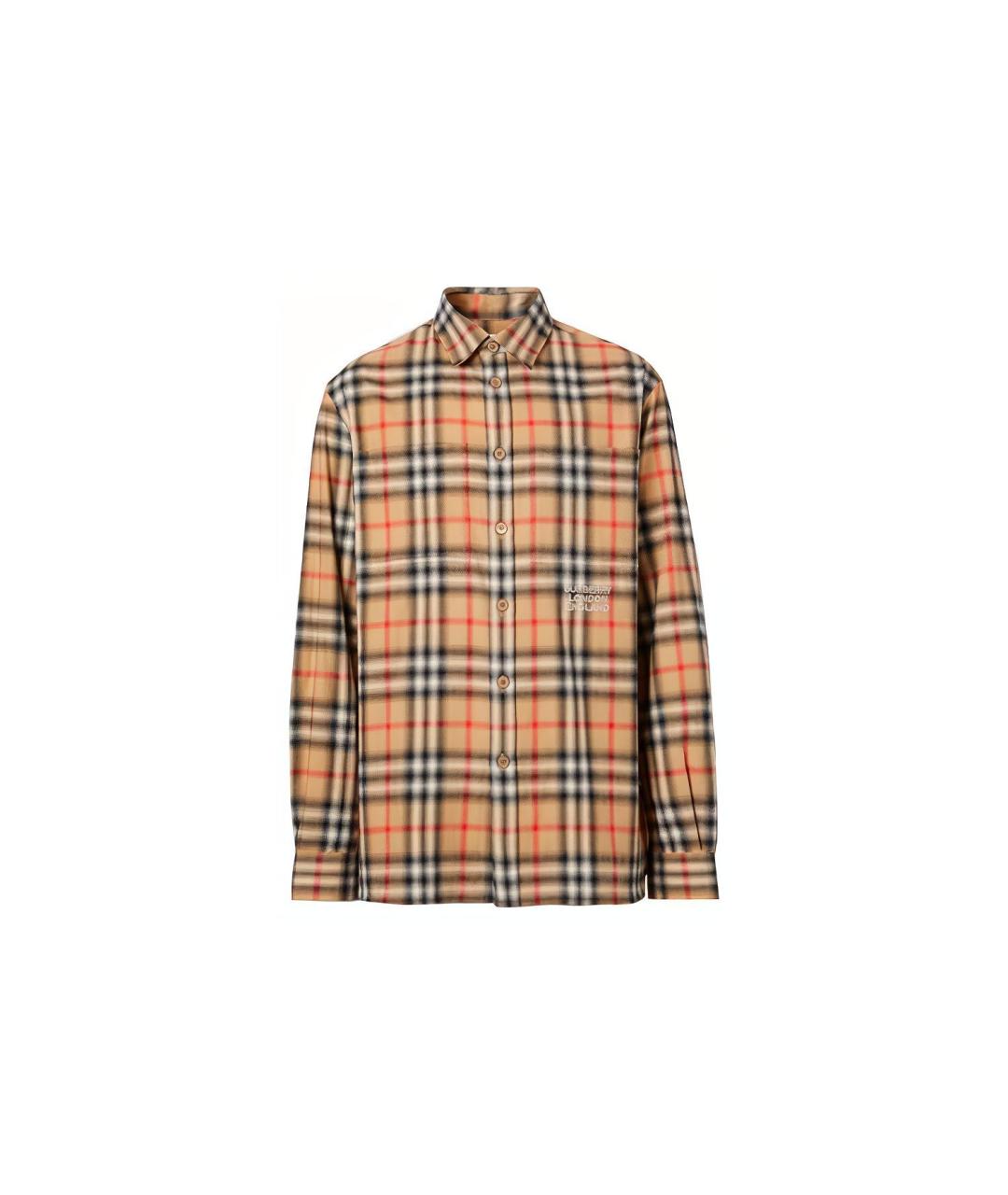 BURBERRY Бежевая классическая рубашка, фото 6