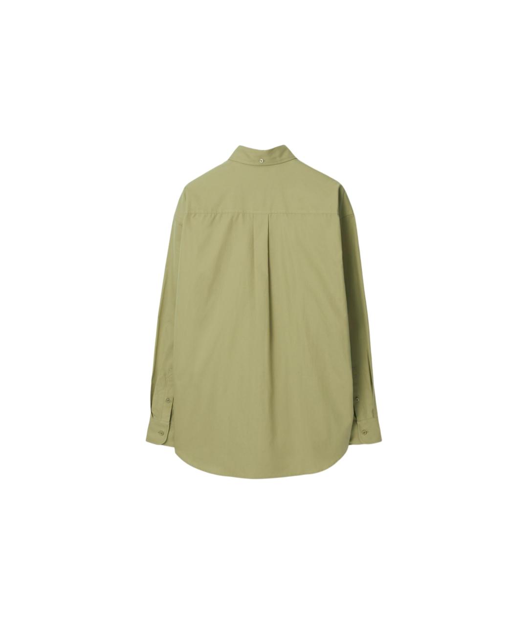 BURBERRY Зеленая хлопковая кэжуал рубашка, фото 2