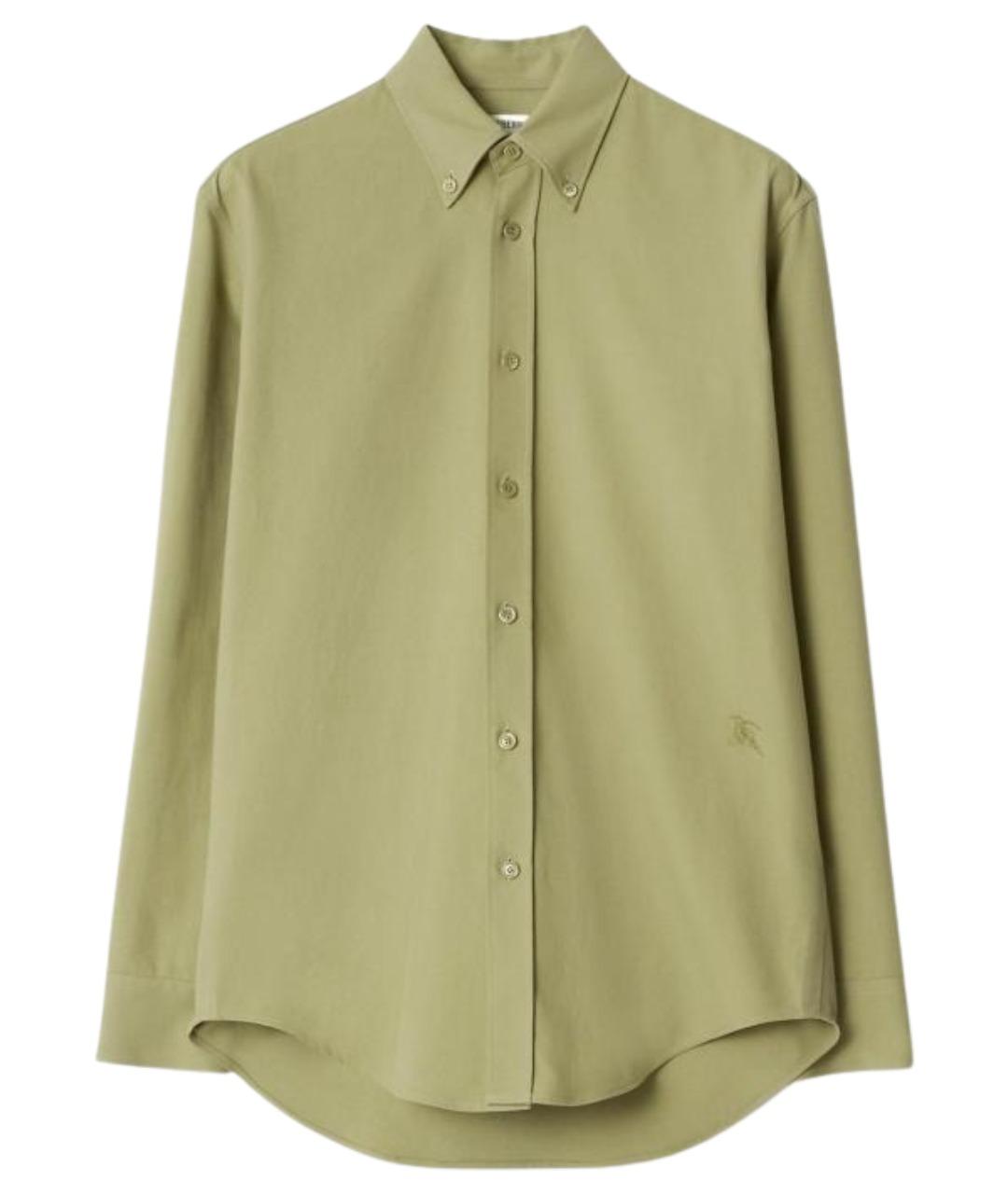 BURBERRY Зеленая хлопковая кэжуал рубашка, фото 1