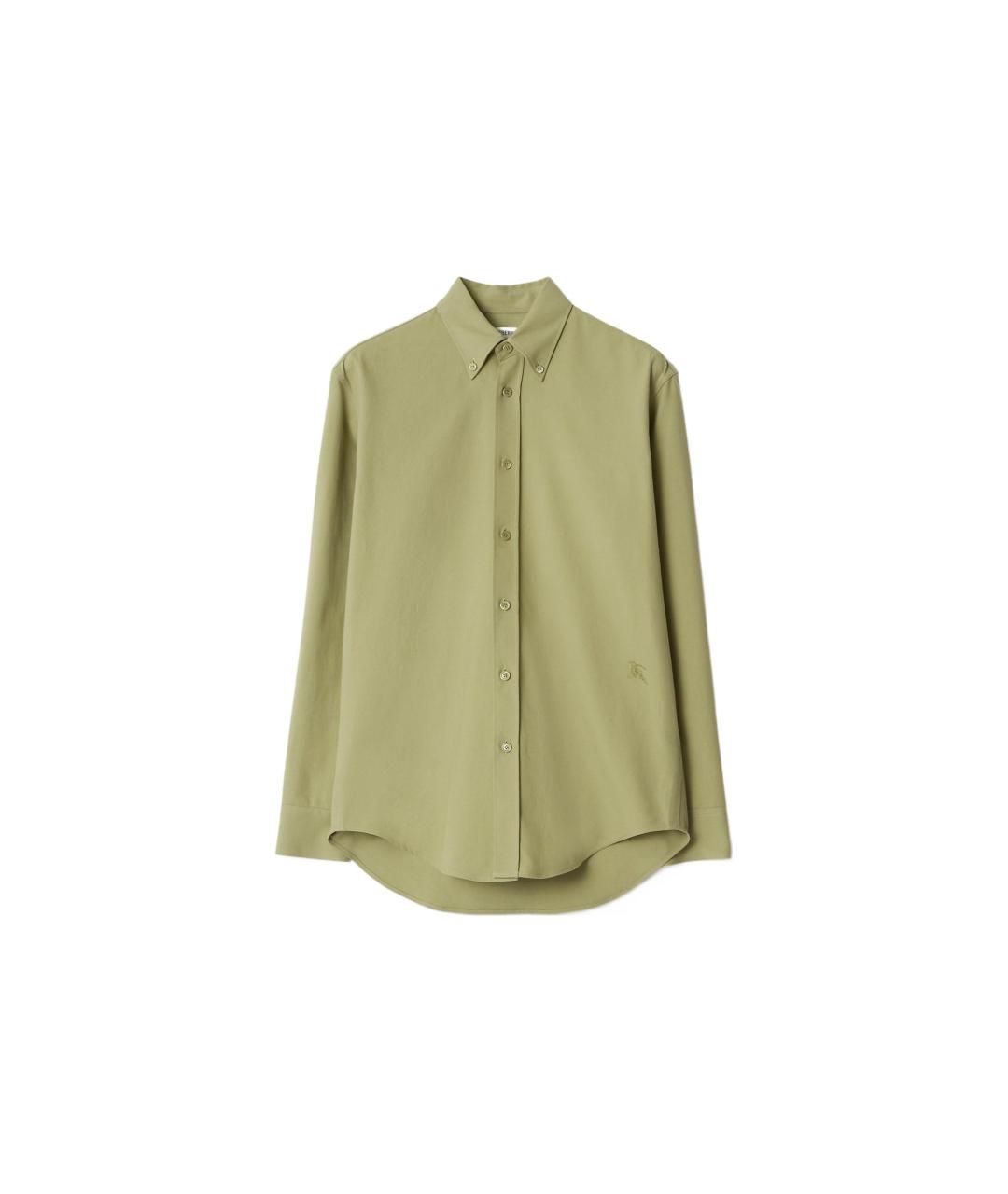 BURBERRY Зеленая хлопковая кэжуал рубашка, фото 6