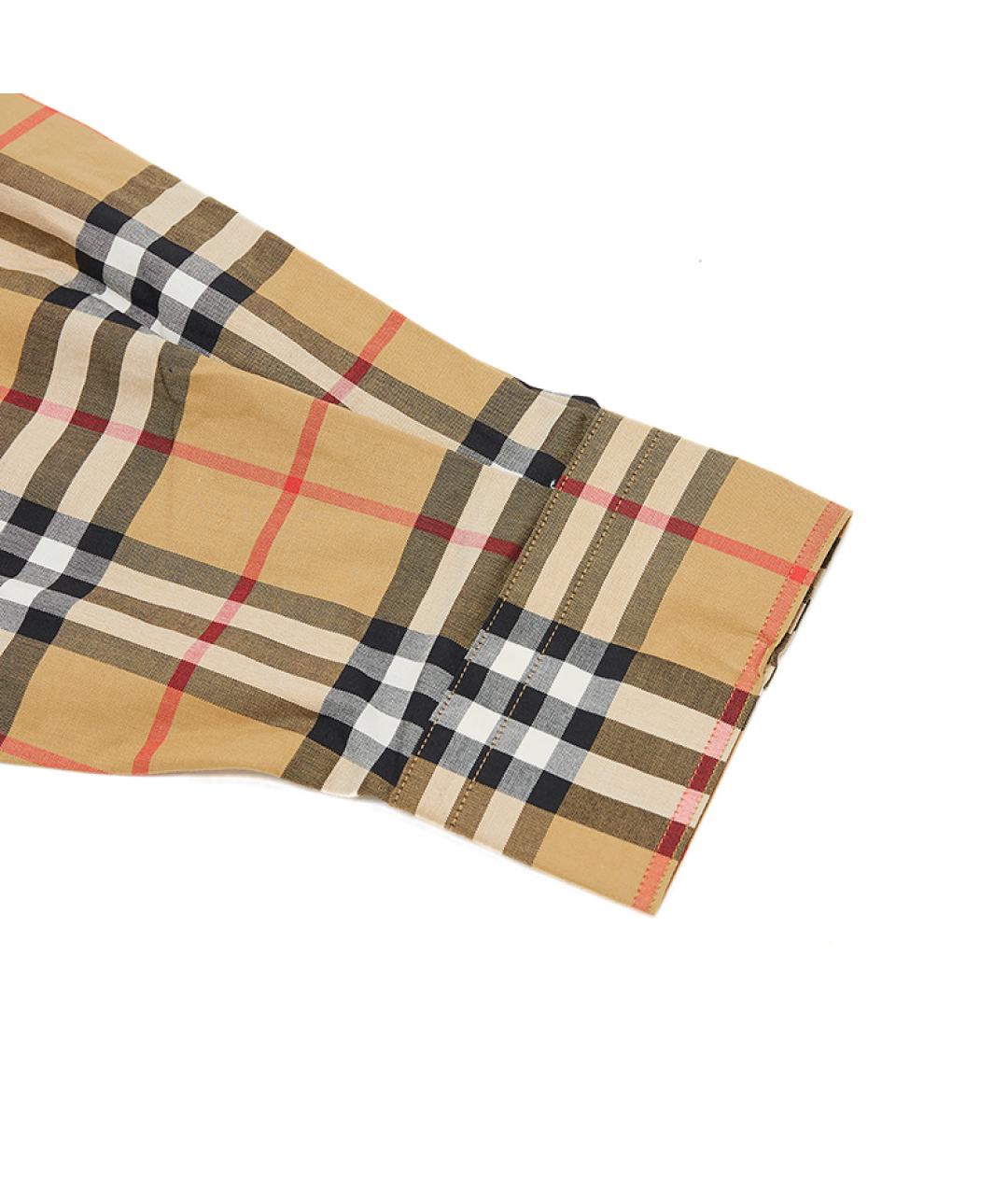 BURBERRY Бежевая хлопковая кэжуал рубашка, фото 2