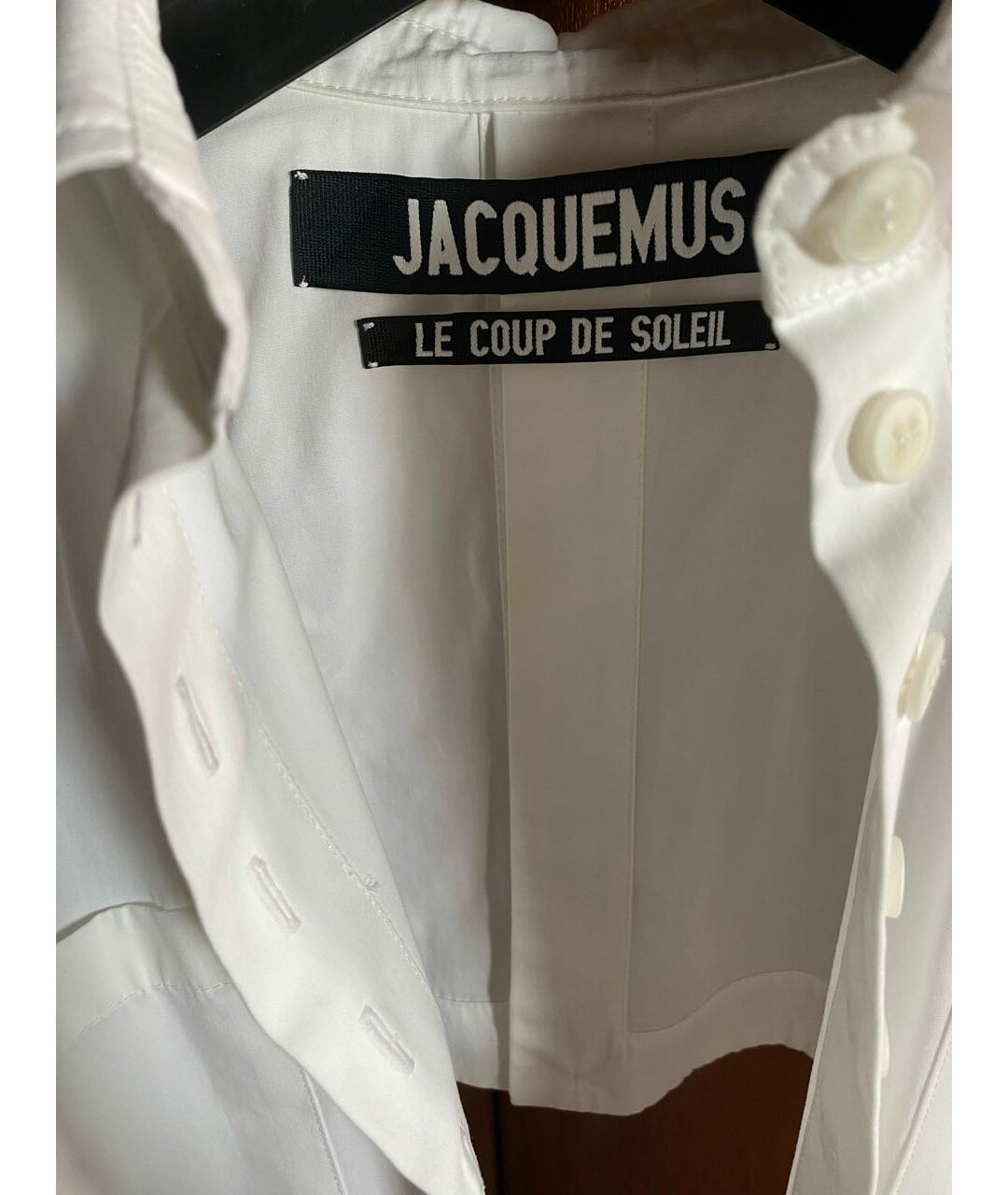 JACQUEMUS Белая хлопковая рубашка, фото 7