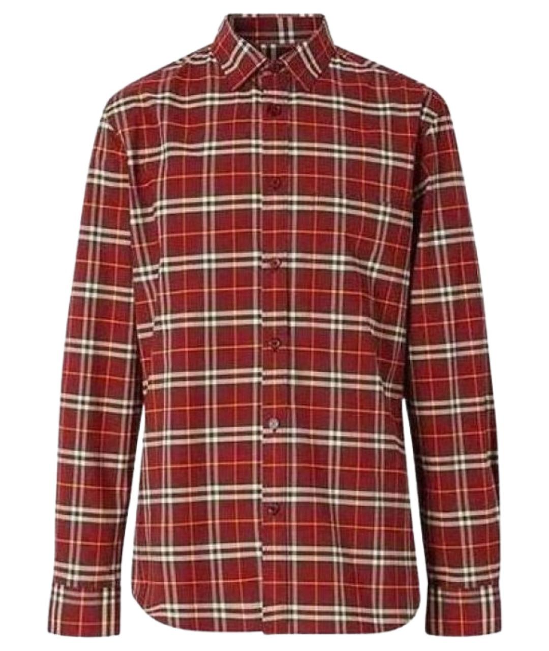 BURBERRY Красная хлопковая кэжуал рубашка, фото 1