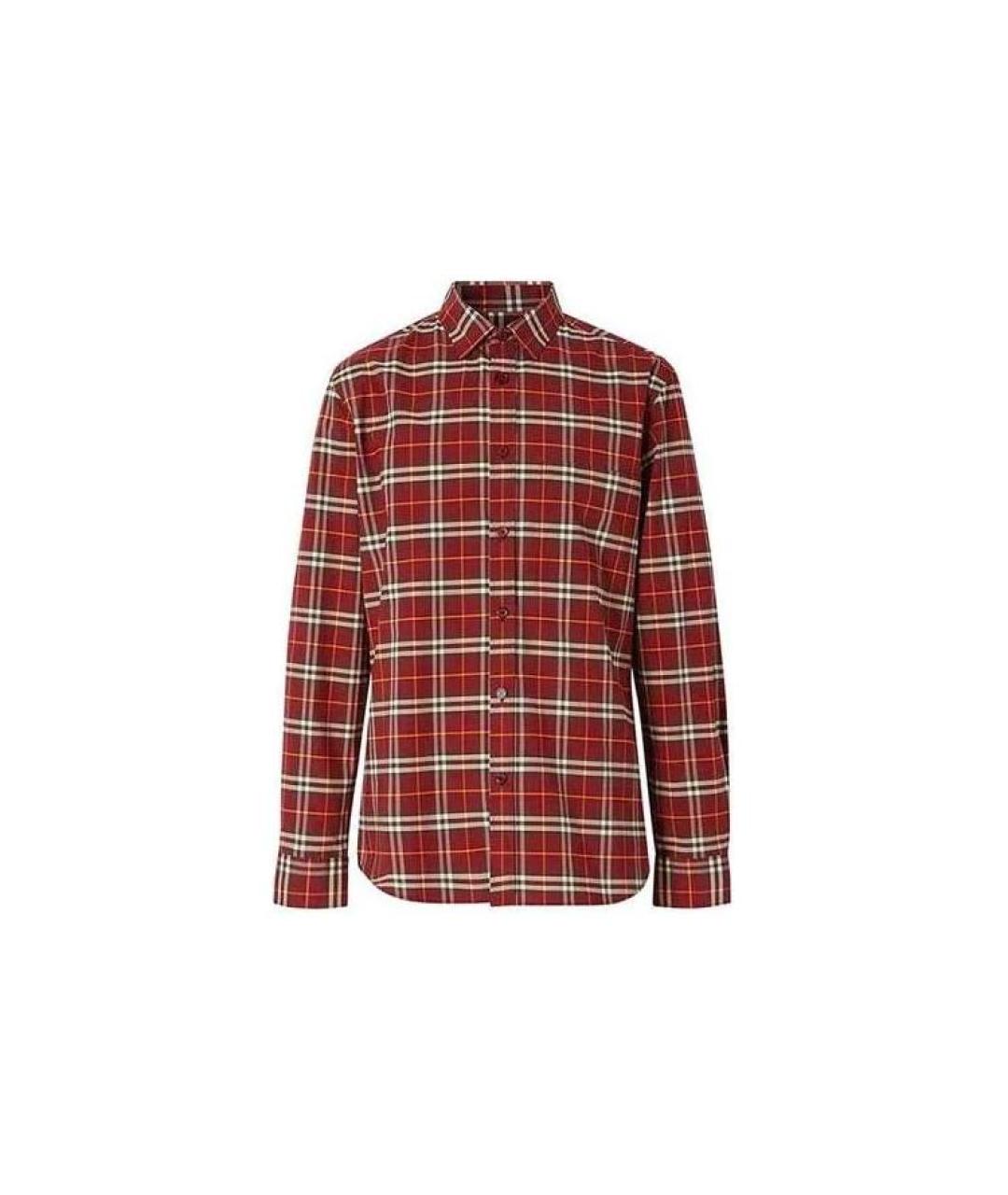 BURBERRY Красная хлопковая кэжуал рубашка, фото 3