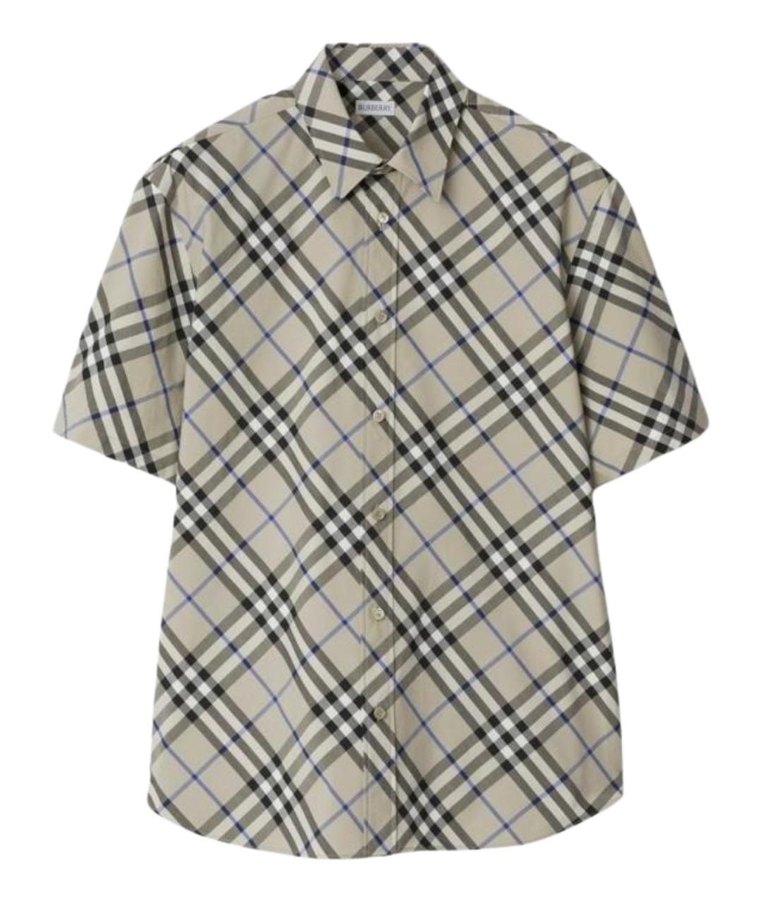 BURBERRY Зеленая хлопковая кэжуал рубашка, фото 1