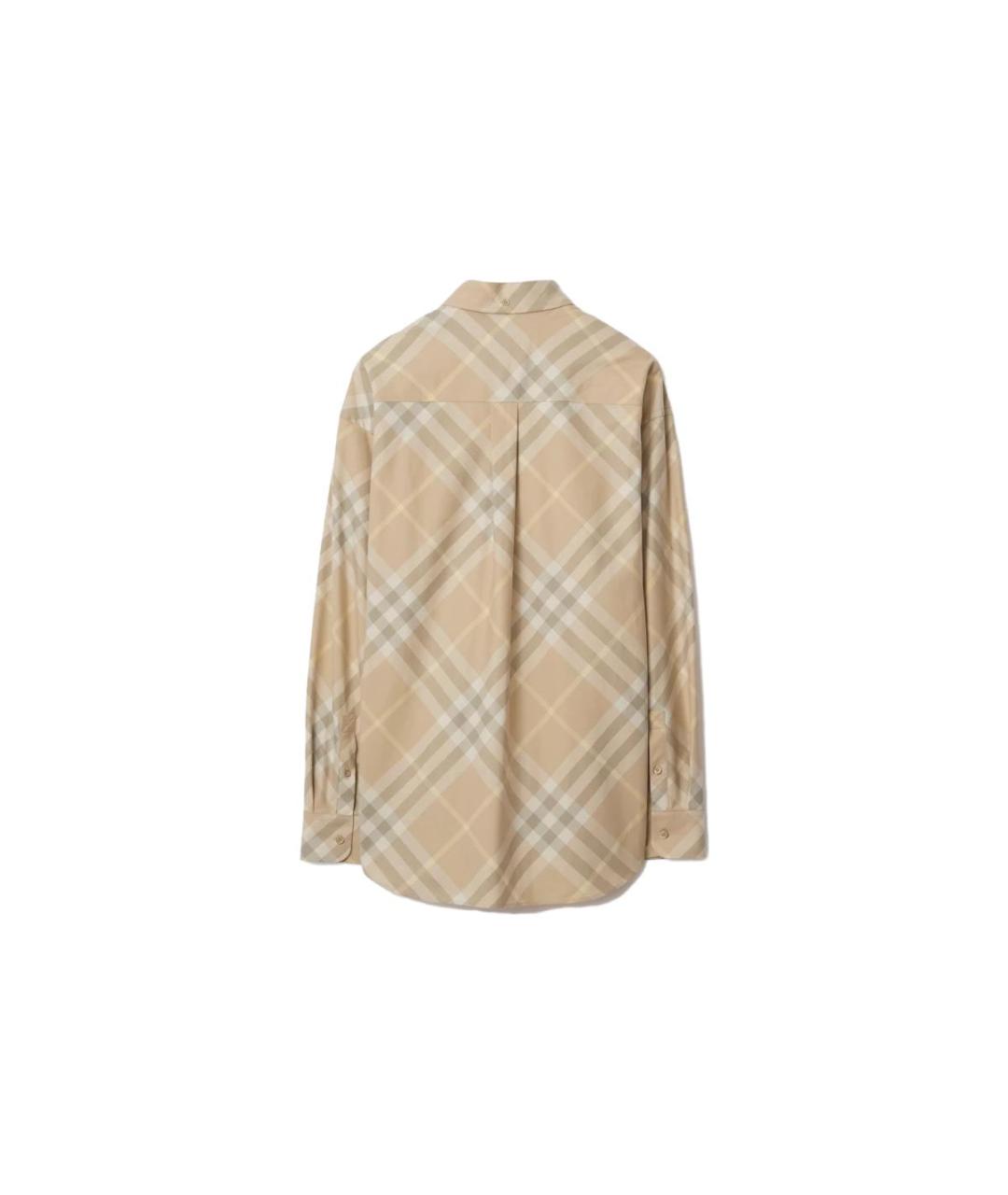 BURBERRY Бежевая хлопковая кэжуал рубашка, фото 2