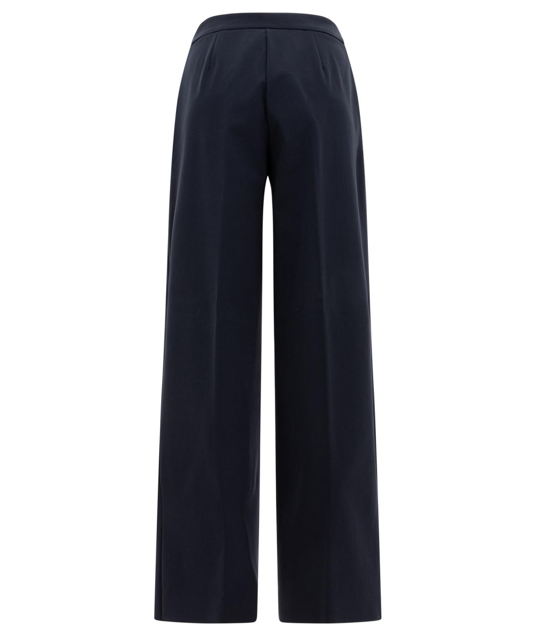 MAX MARA Синие хлопковые прямые брюки, фото 2