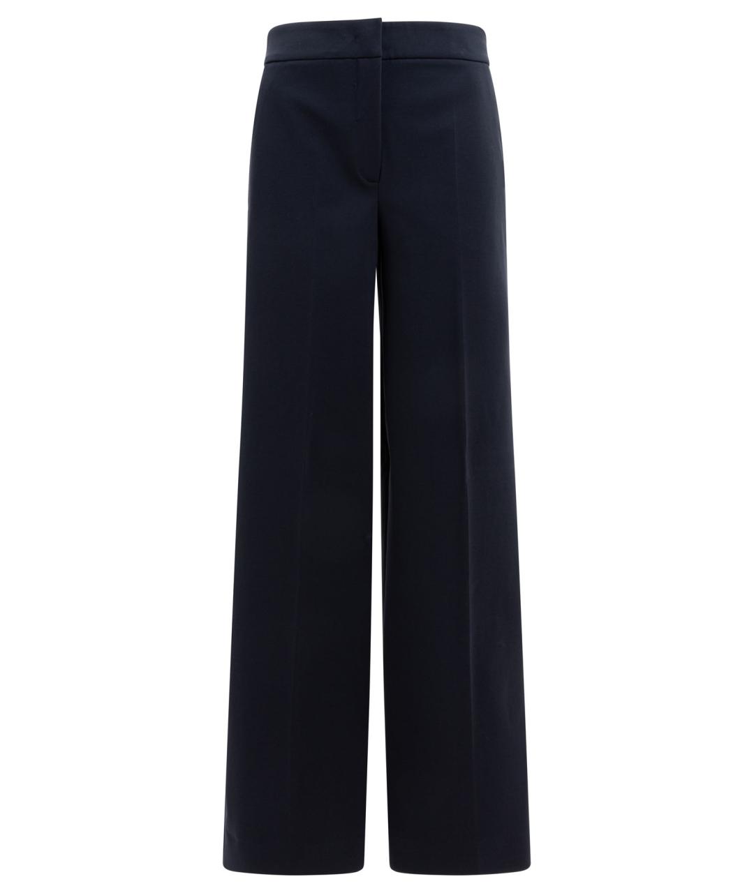MAX MARA Синие хлопковые прямые брюки, фото 1