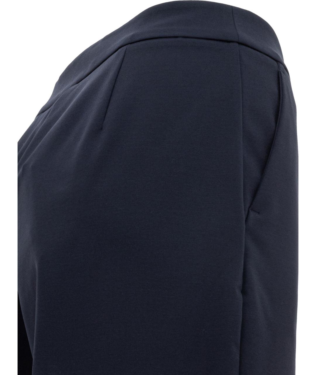 MAX MARA Синие хлопковые прямые брюки, фото 4