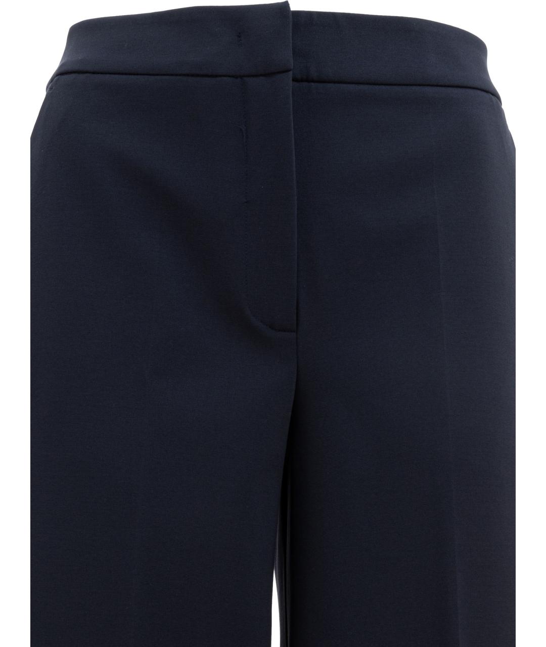 MAX MARA Синие хлопковые прямые брюки, фото 3