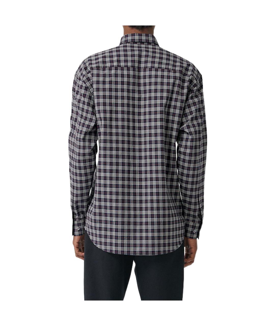 BURBERRY Синяя хлопковая классическая рубашка, фото 5