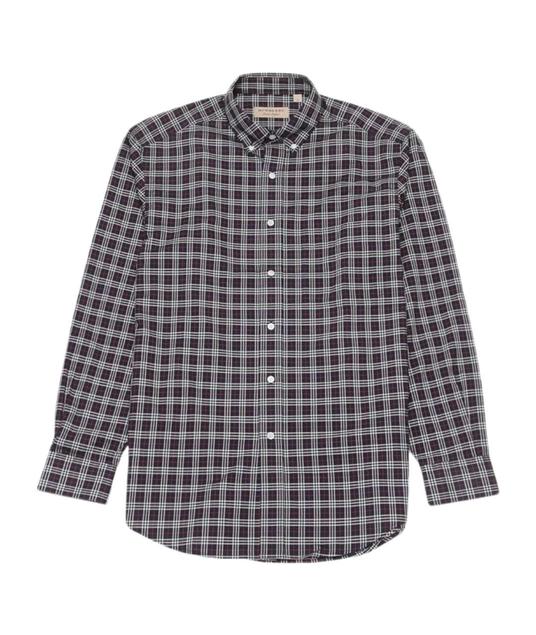 BURBERRY Синяя хлопковая классическая рубашка, фото 1