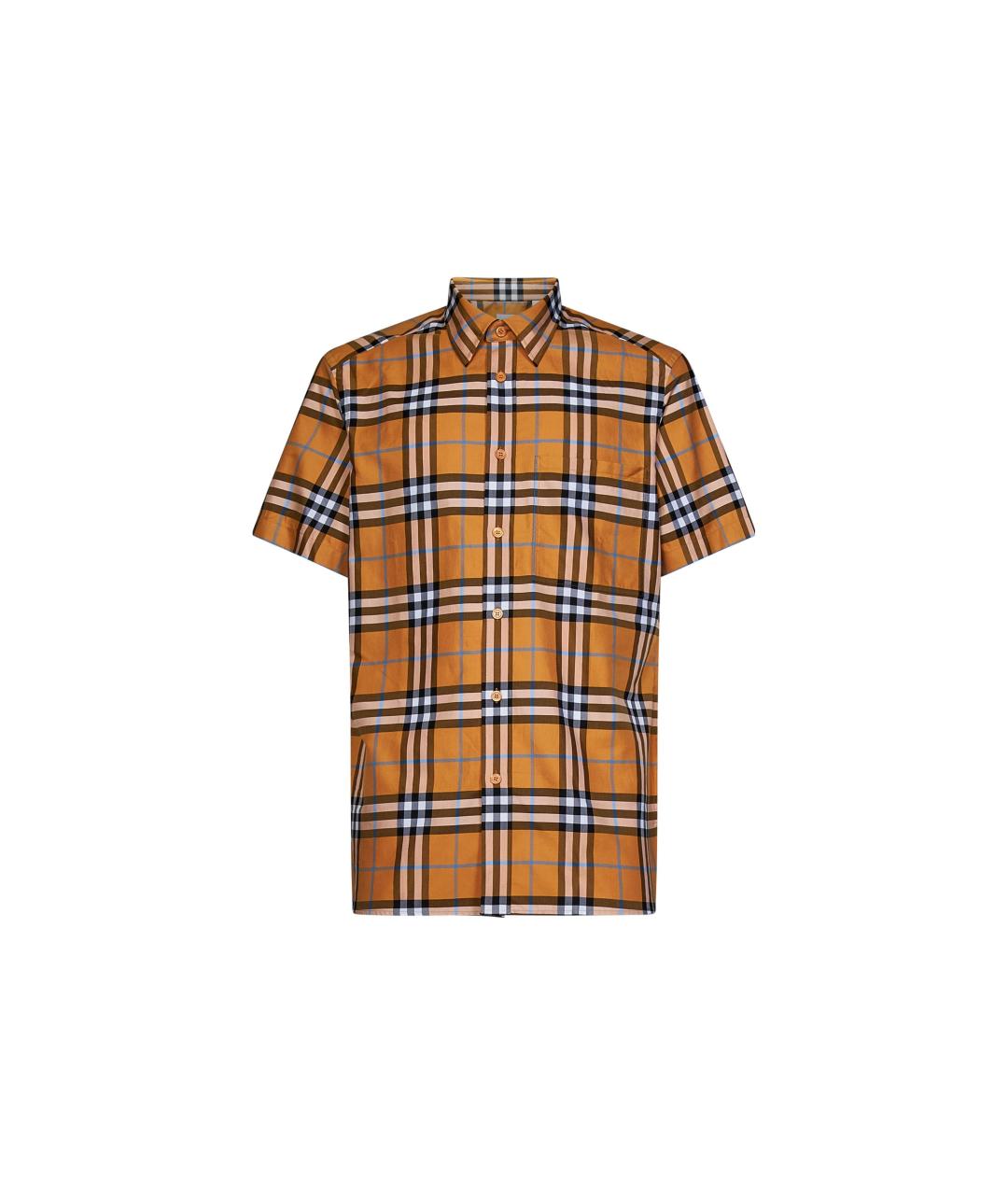 BURBERRY Бежевая хлопковая классическая рубашка, фото 6