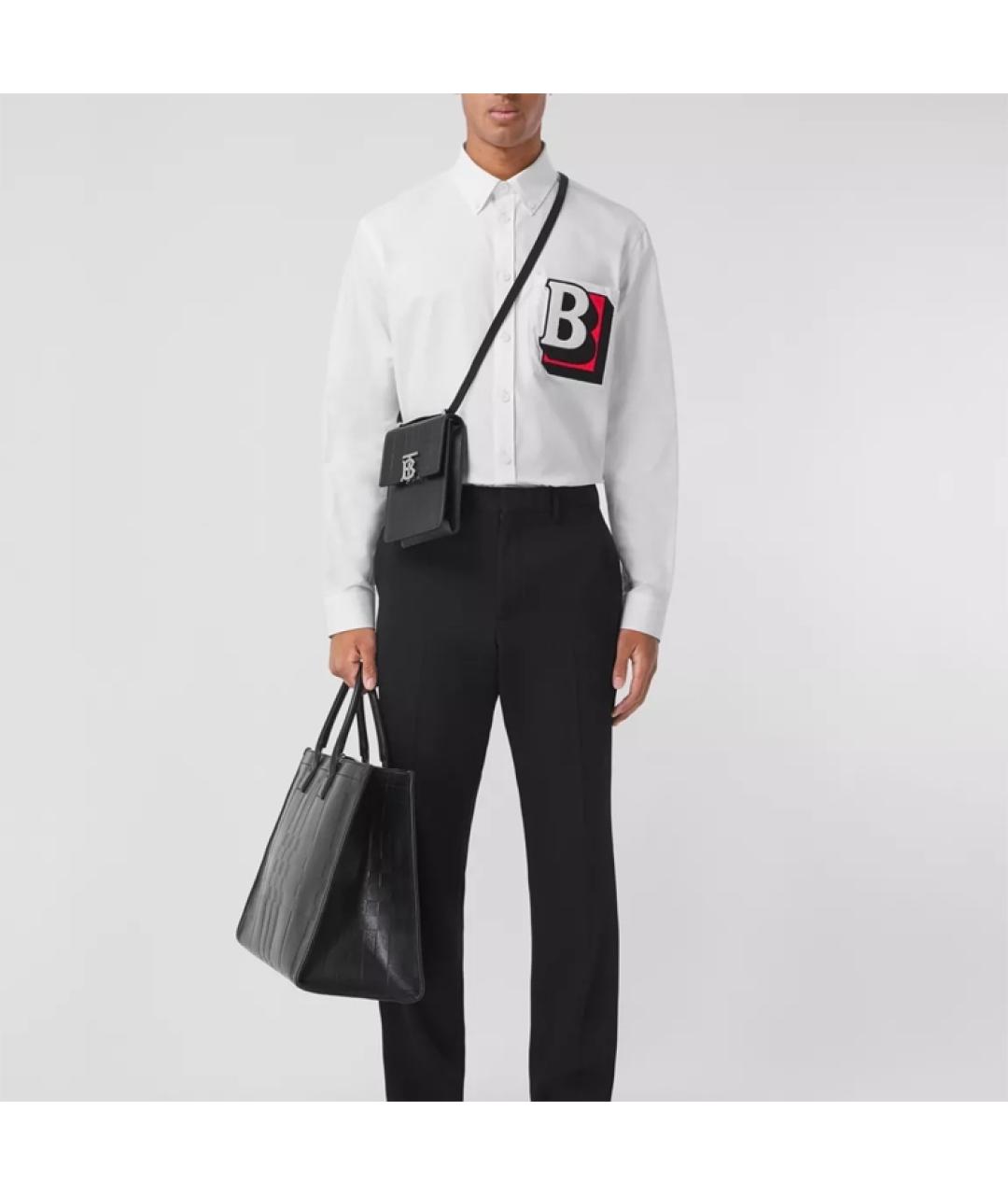 BURBERRY Белая хлопковая кэжуал рубашка, фото 2