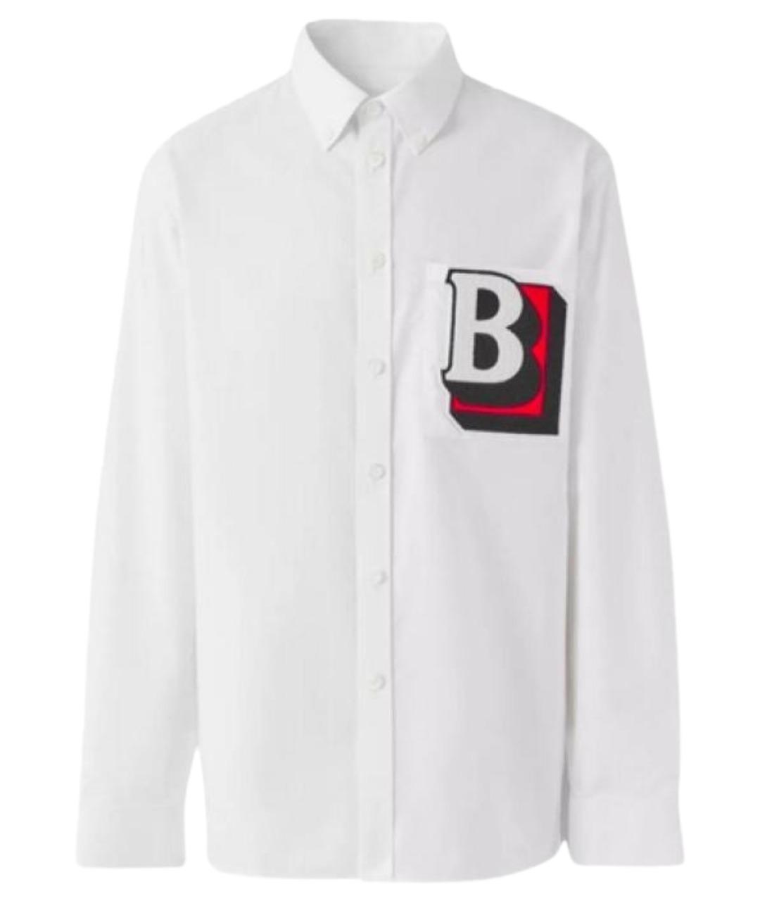 BURBERRY Белая хлопковая кэжуал рубашка, фото 1