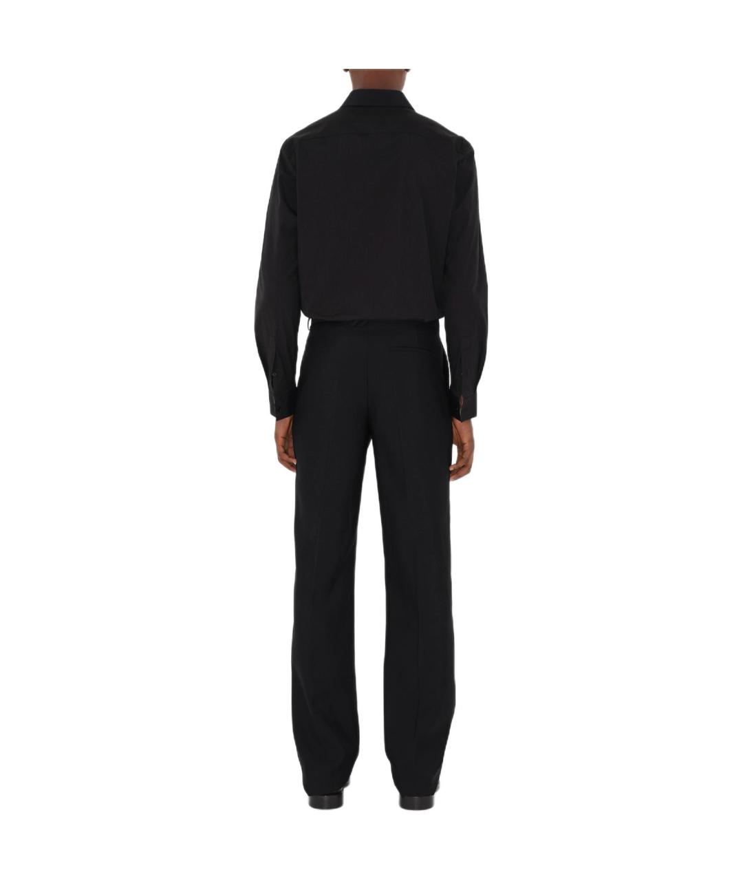 BURBERRY Черная хлопковая классическая рубашка, фото 3