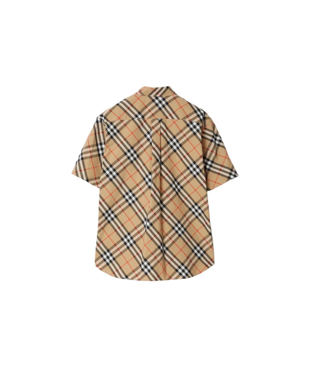 BURBERRY Бежевая хлопковая кэжуал рубашка, фото 2