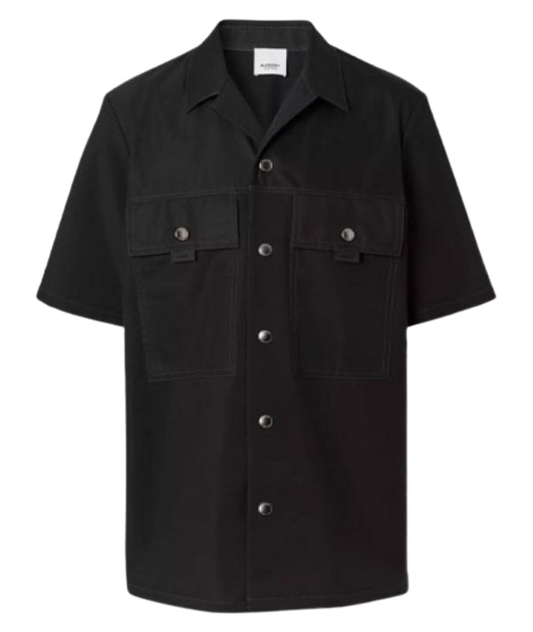 BURBERRY Черная хлопковая кэжуал рубашка, фото 1