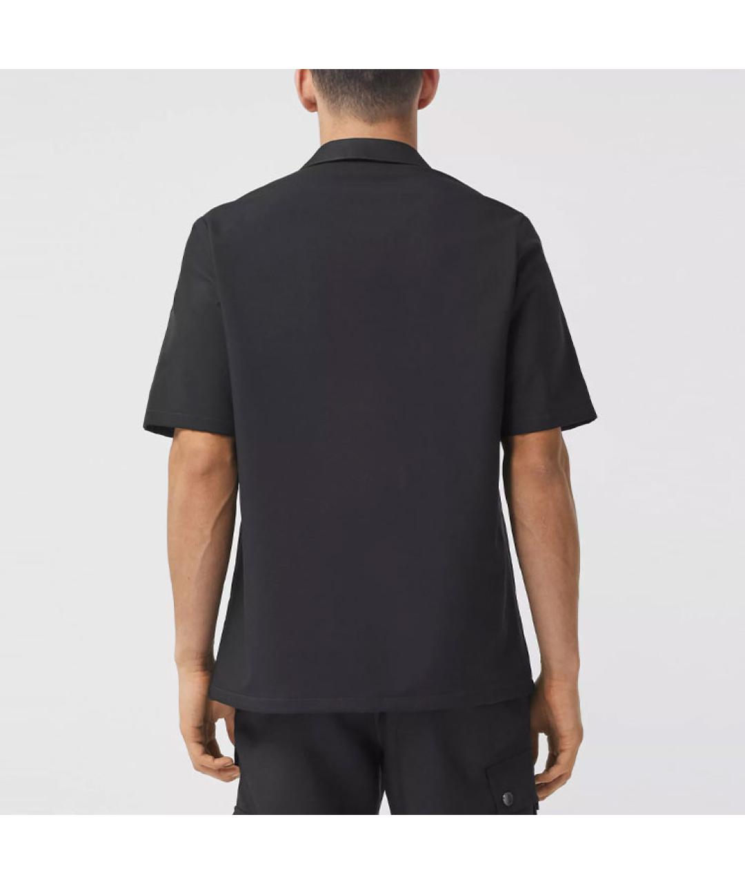 BURBERRY Черная хлопковая кэжуал рубашка, фото 4