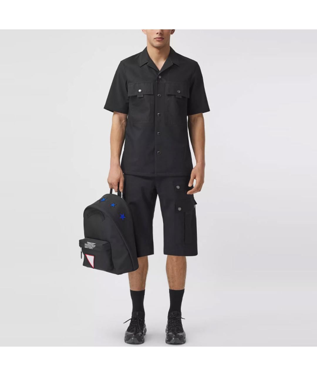 BURBERRY Черная хлопковая кэжуал рубашка, фото 2